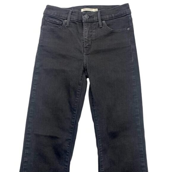 LEVI'S 314 Shaping Straight Jeans Sz 26 Washed Black - Picture 2 of 6